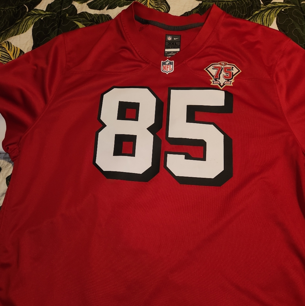 San Francisco 49ers George Kittle Nike Scarlet 75th Anniversary Limited Jersey